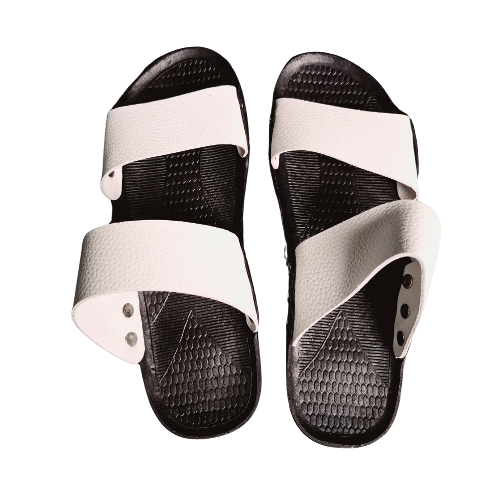 Leather Sandal For Men - White - SP02