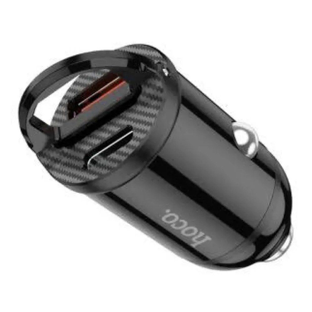 Hoco NZ2 30W Plus 3.0 Quick Charge Car Charger - Black