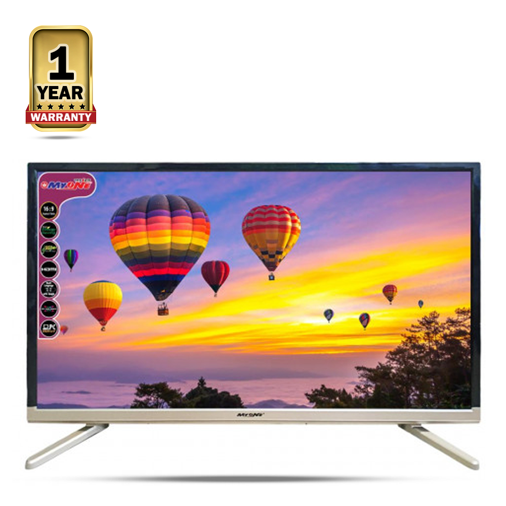 MyOne LED TV 32 Inch - Black and Golden