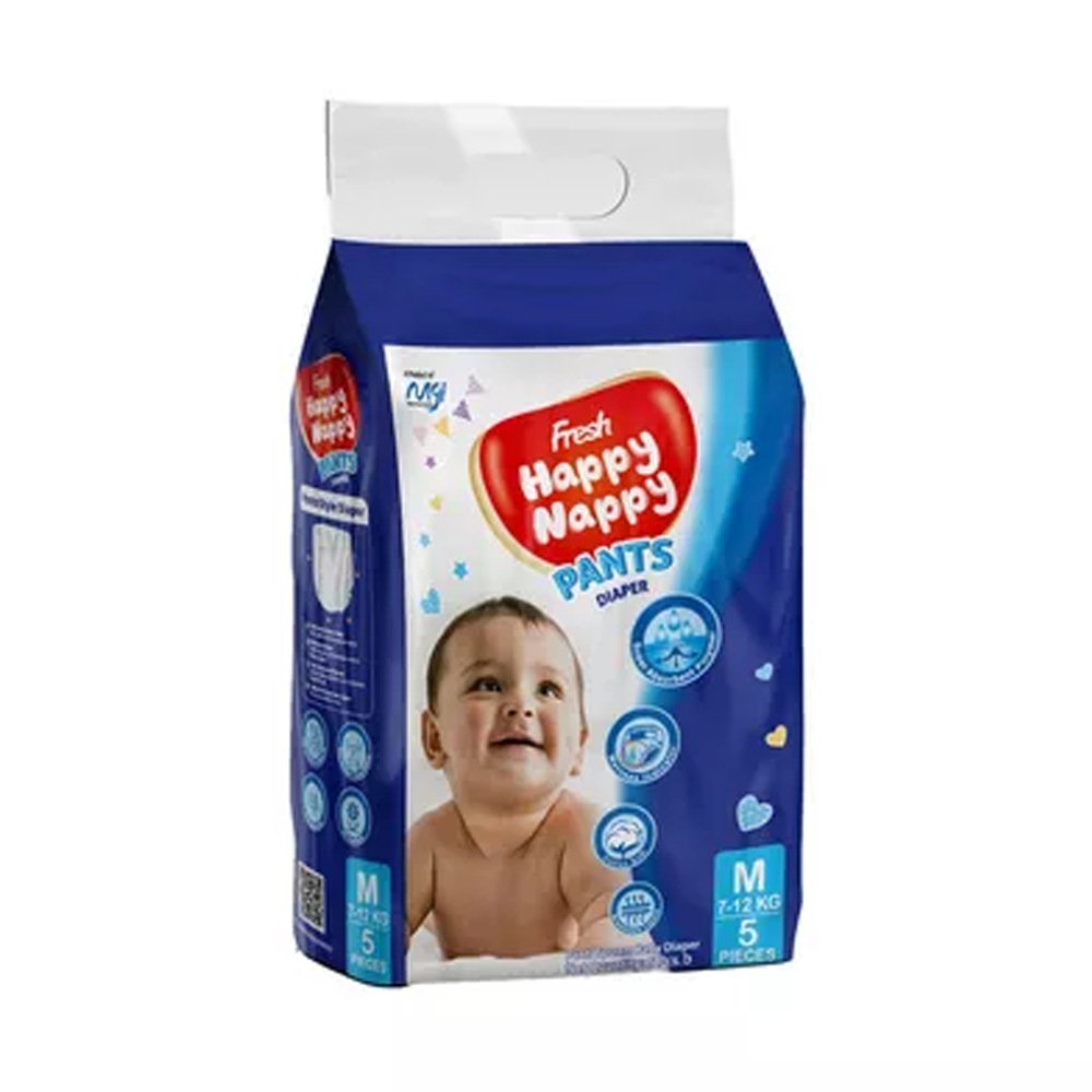 Fresh Happy Nappy Pant Diaper M (7 12 kg) 5 Pcs