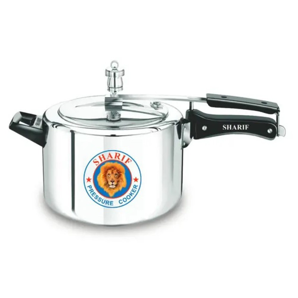 Aluminum Classic Pressure Cooker With Rubber Gasket - 3 Liter - Silver