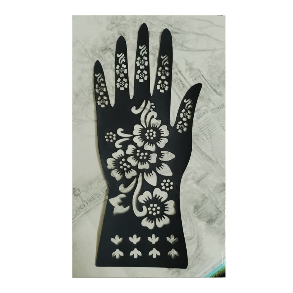 Mehedi Henna Hand Stencil Sticker For Women