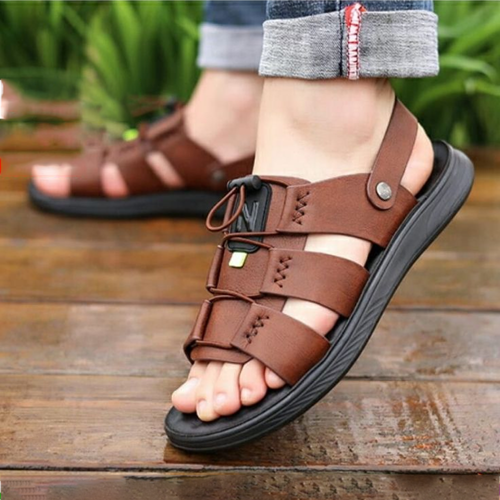 Leather 2024 casual sandals