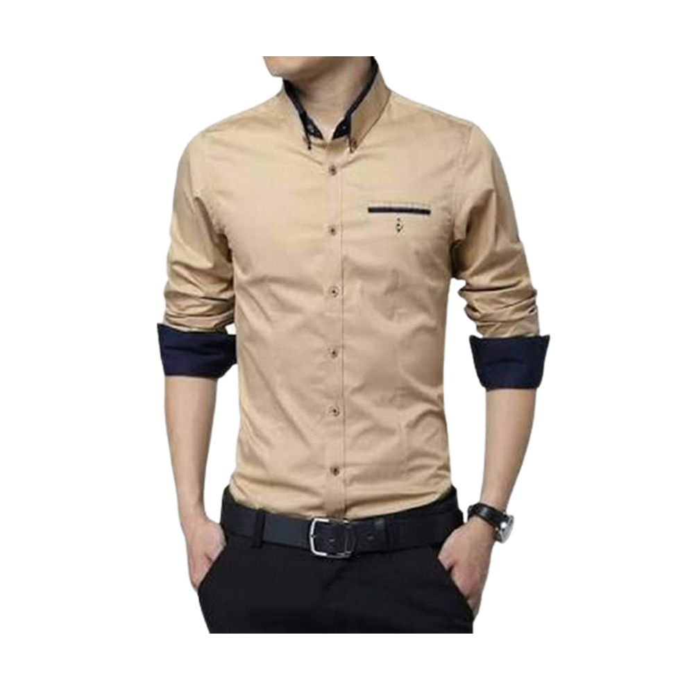 Oxford Cotton Full Sleeve Shirt For Men - MS-09 - Brown