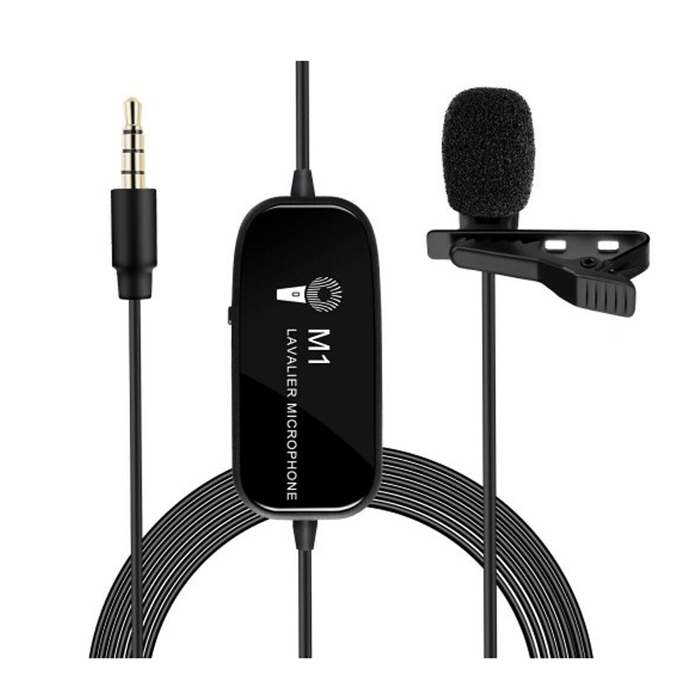 K&F Concept KF10.010 M1 Wired Lavalier Microphone - Black