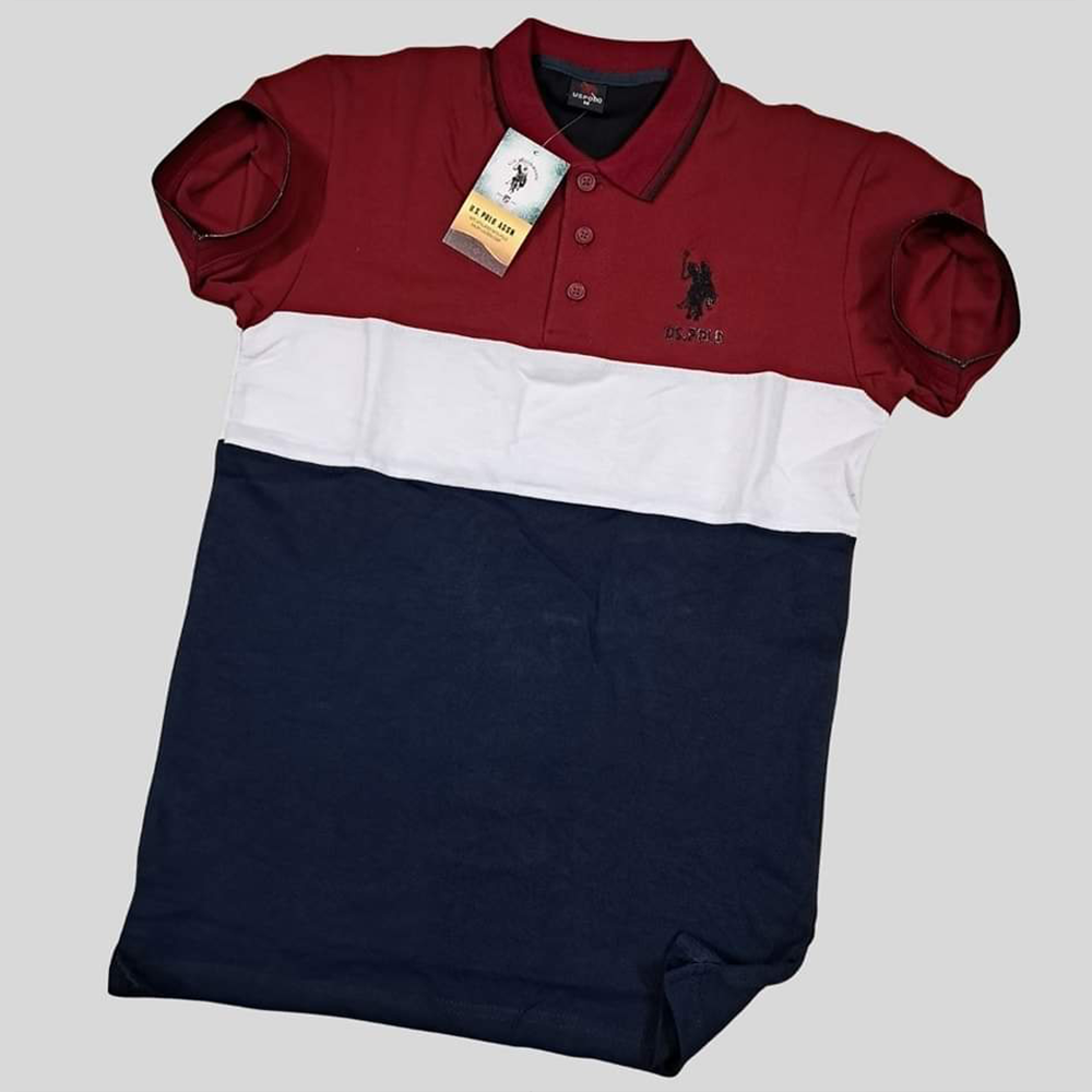 Cotton Half Sleeve Polo For Men - Multicolor - USPA0724001