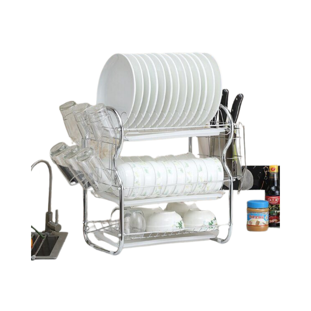 Binca Stainless Steel Dish Rack - Silver