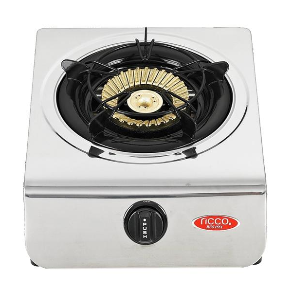 Ricco Rcs1551 Single Burner Gas Stove - Silver