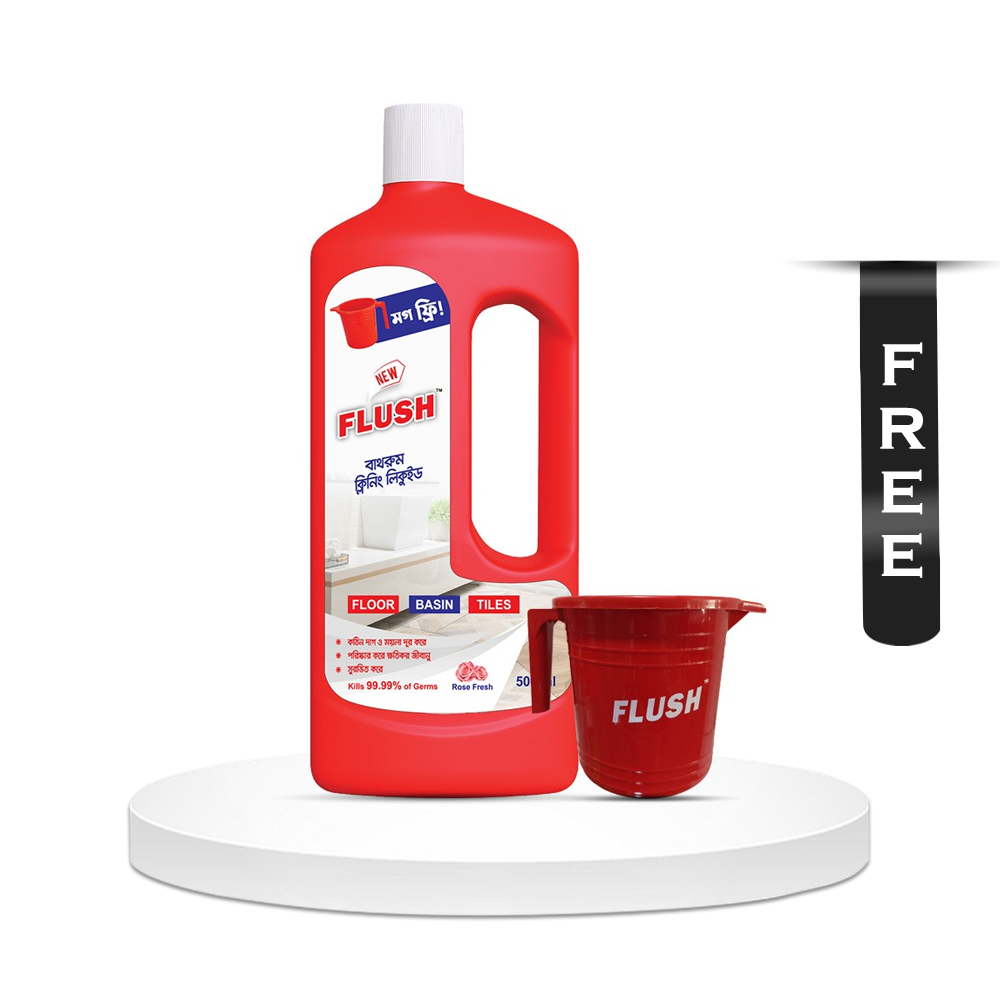 Flush Bathroom Cleaning Liquid - 500ml With Mug Free - 10000070