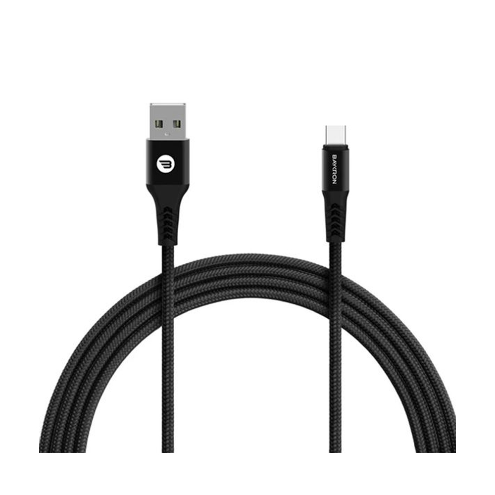 BAYKRON BA-TC-F-BLK3.0 USB to Type C Cable 3A - 3m - Black
