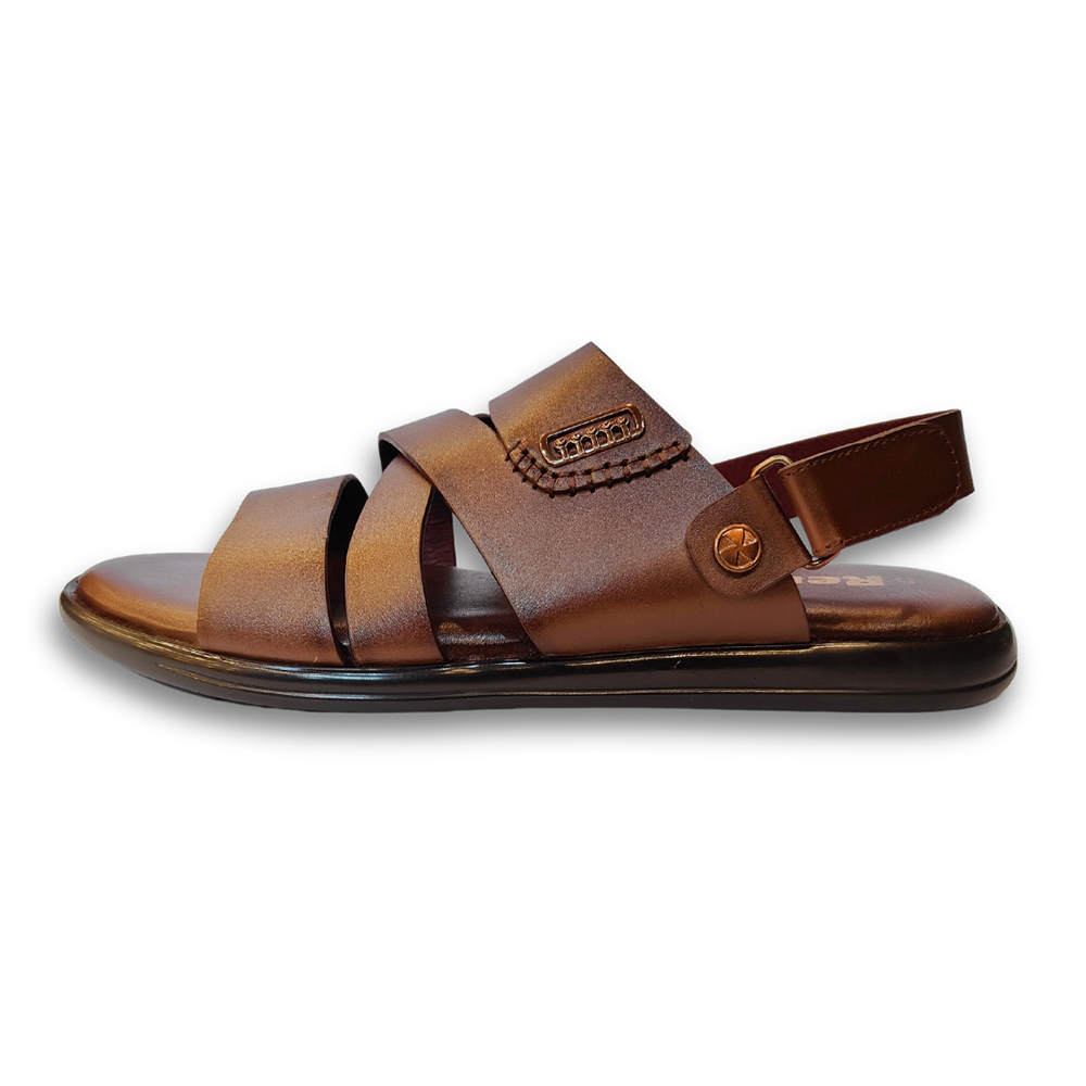 Reno Leather Sandal For Men - Chocolate - RS7101