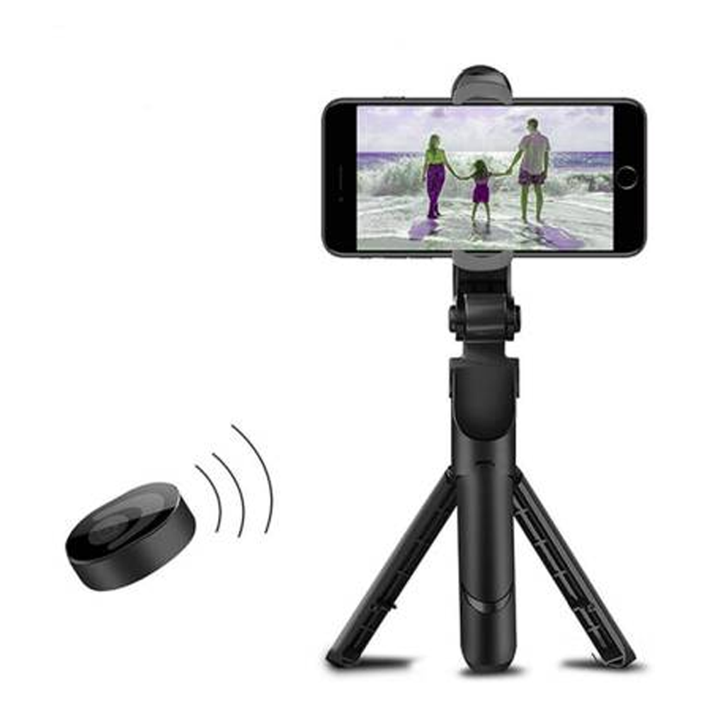 XT 02 Bluetooth Selfie Stick Tripod For Phone 3 In 1 - Black