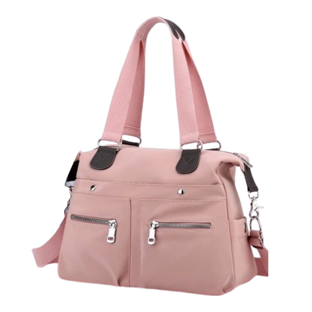 Nylon Shoulder Bag For Women - Pink
