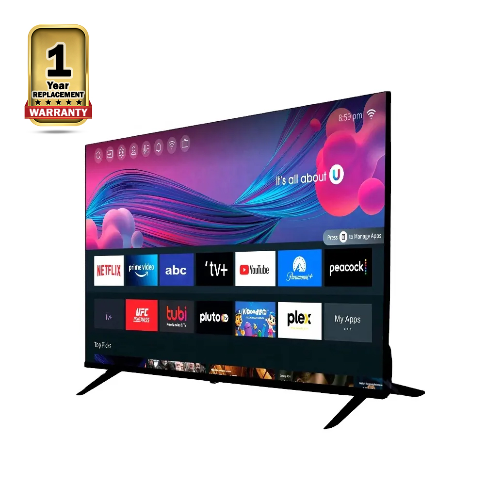 Frameless Glass 4k Smart Television - 43 Inch