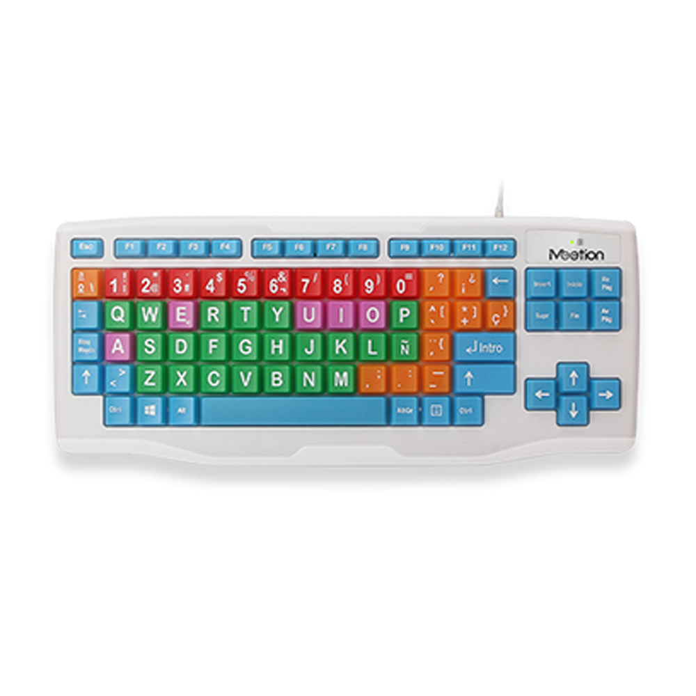 Meetion MT-K800 Colored Big Keys Kids Keyboard - Multicolour