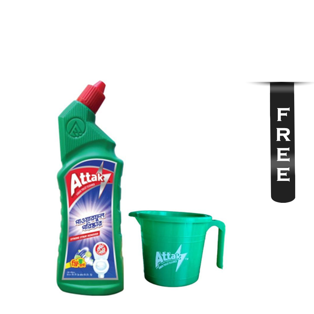 Attack Toilet Cleaner - 500ml With Free 1Pcs Mug 