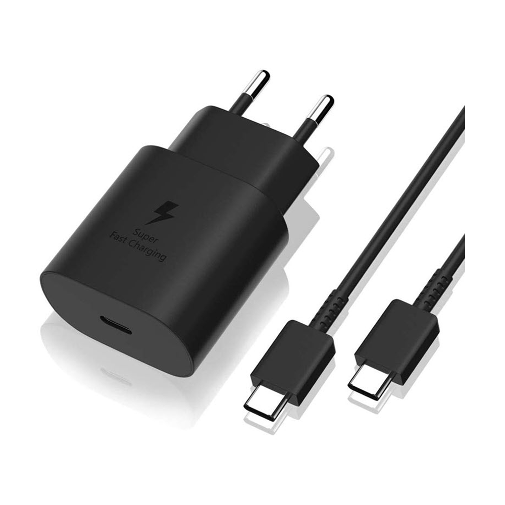 Samsung 25W USB -C Adapter with Type C Cable (EU) - Black