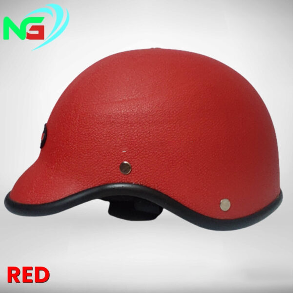 Classic Half Face Cap Bike Helmet - Red