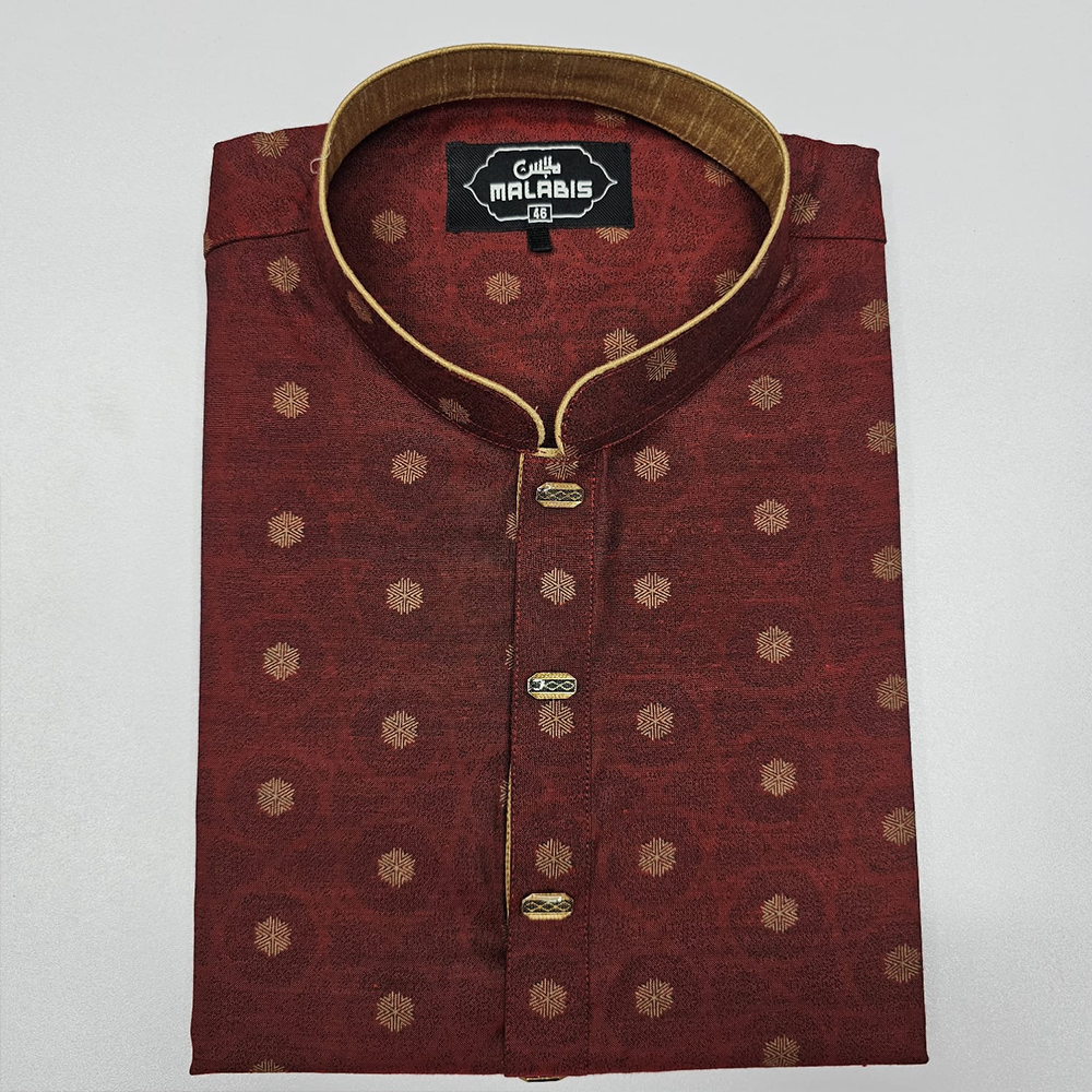 Soft Cotton Panjabi For Men - Chocolate - HS-00061