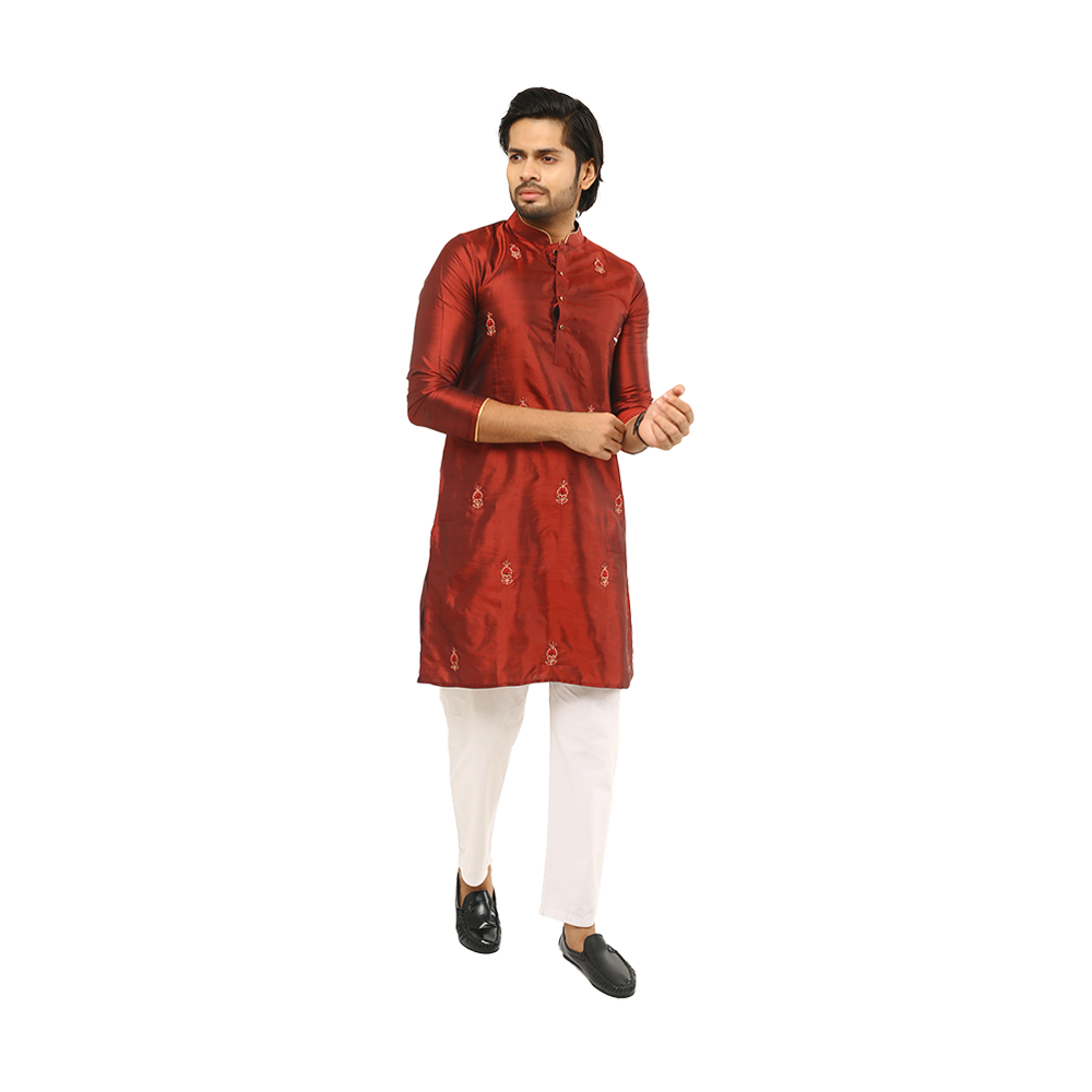 Volantes Cotton Semi Long Panjabi For Men - MP0173 ZH2180222
