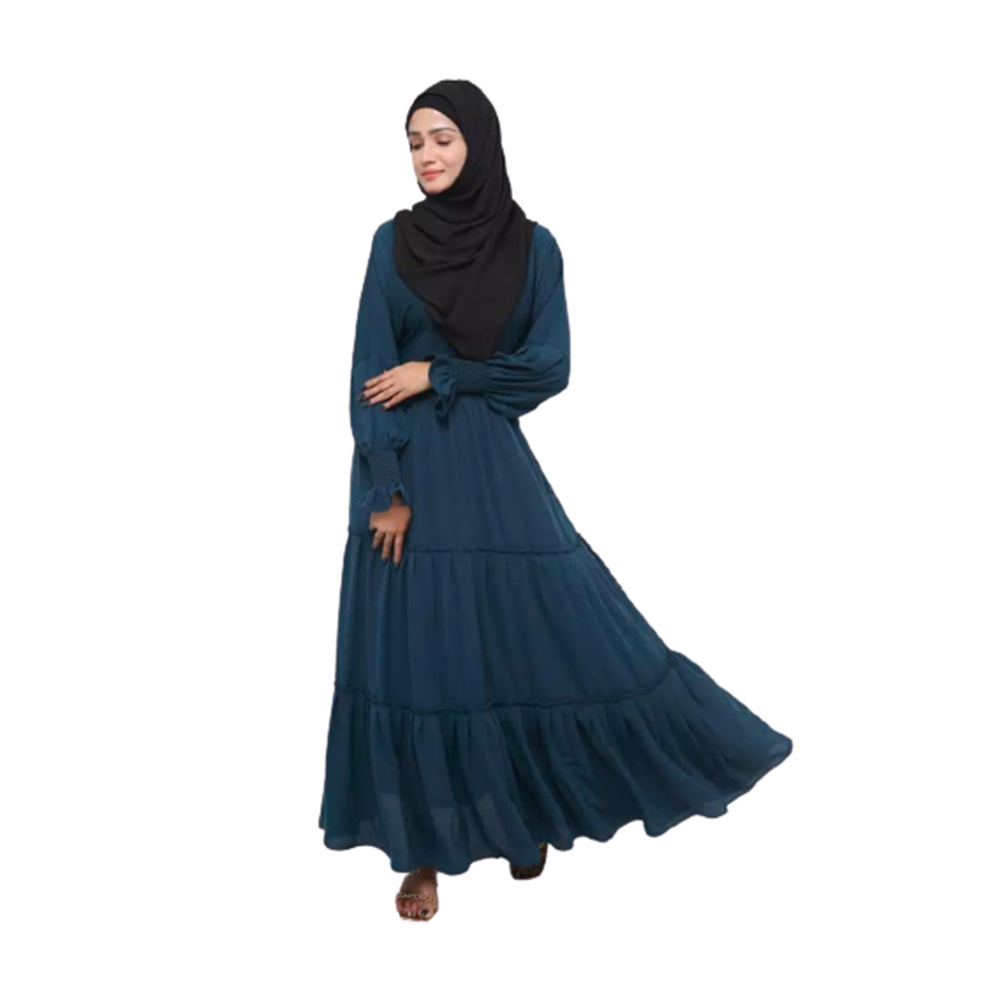Dubai Cherry 3 Kuchi Burka For Women - Blue - BK-36	
