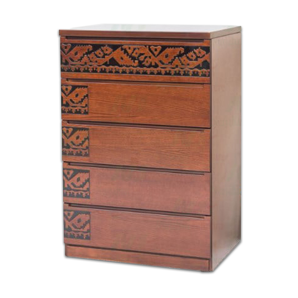 Jamdani Design Chest of Drawer - Wooden - AWD168