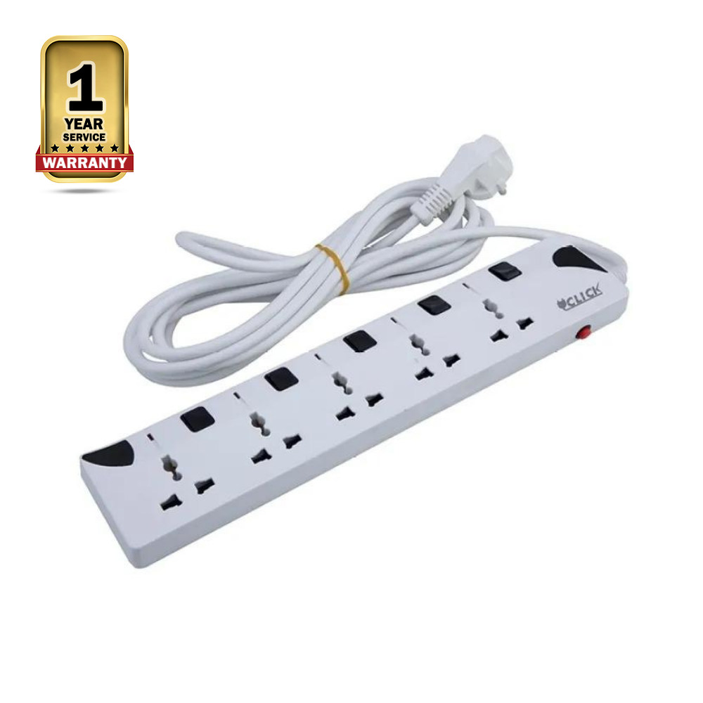 Click 4 Socket 2 Pin Multiplug - White - 901492