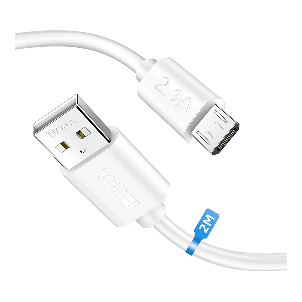 1Hora V8 Series Micro USB to Type B Cable - 1M - White - CAB177B