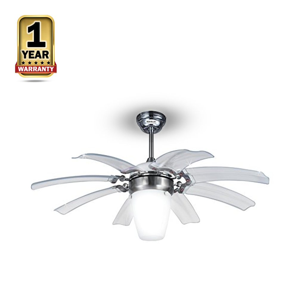 Opus Ceiling Fan With LED Light And Remote 48 Inch Silver