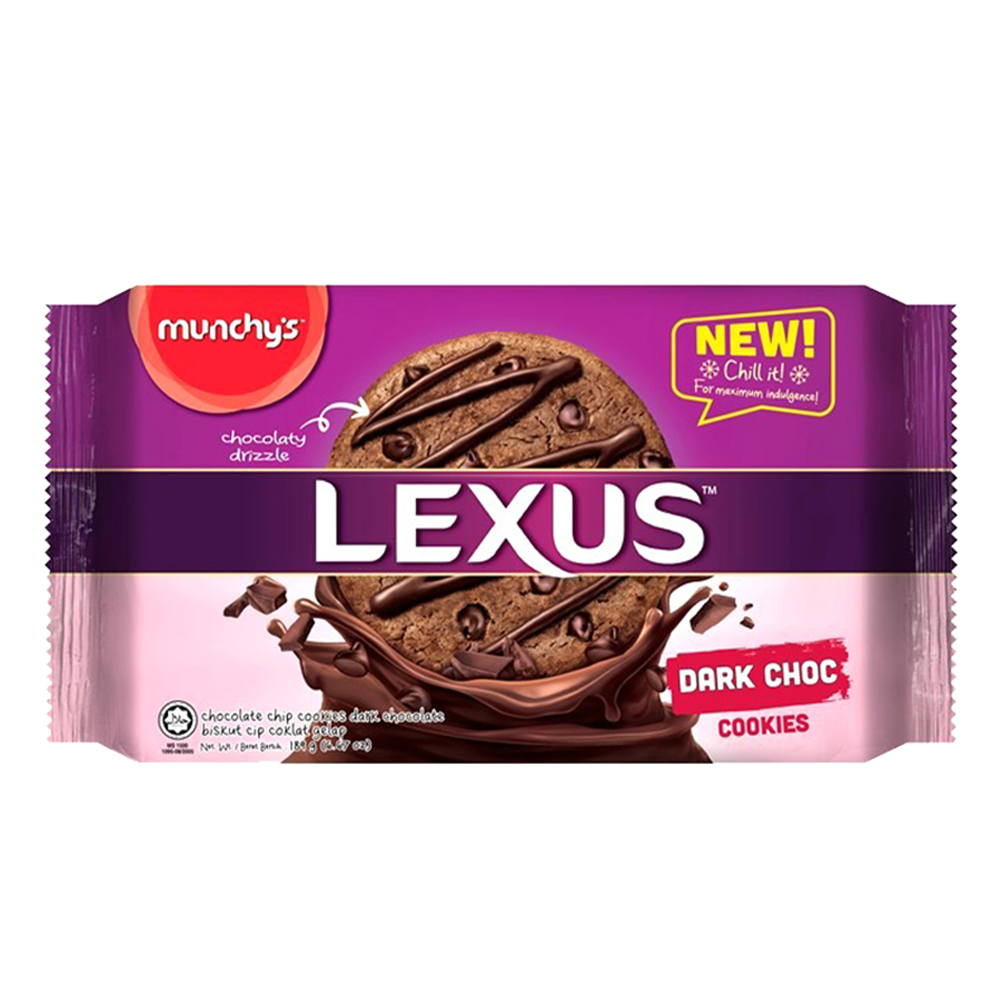 Munchys Lexus Dark Chocolate Cookies - 189gm - 200001609
