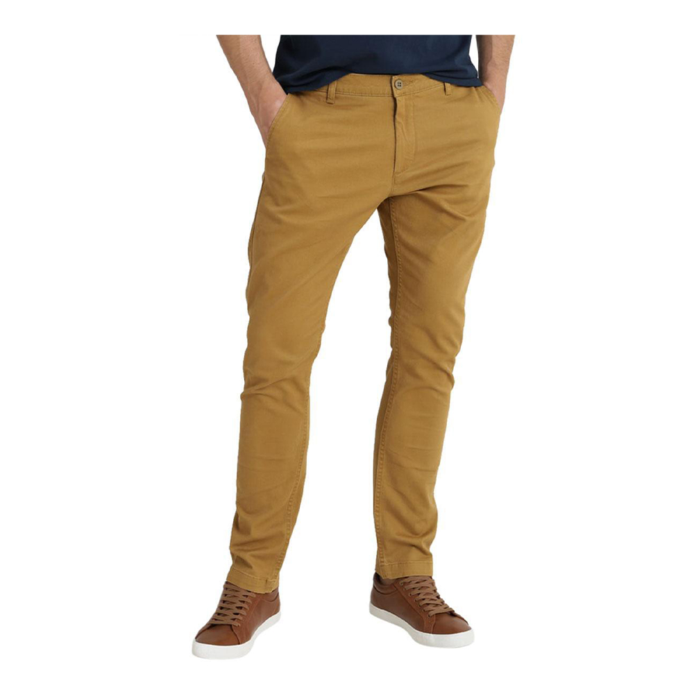 Cotton Chinos Gabardine Pant For Men - Khaki - NZ-3167