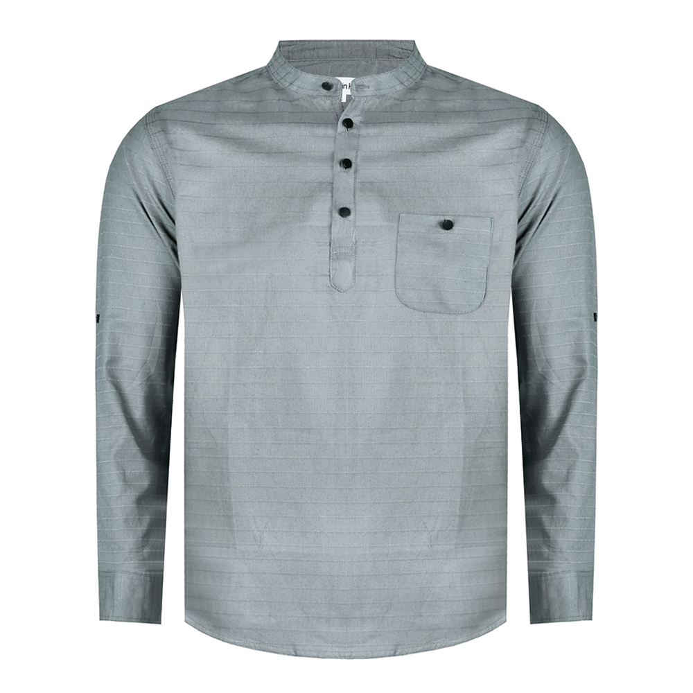Cotton Full Sleeve Katua For Men - Gray - OP228