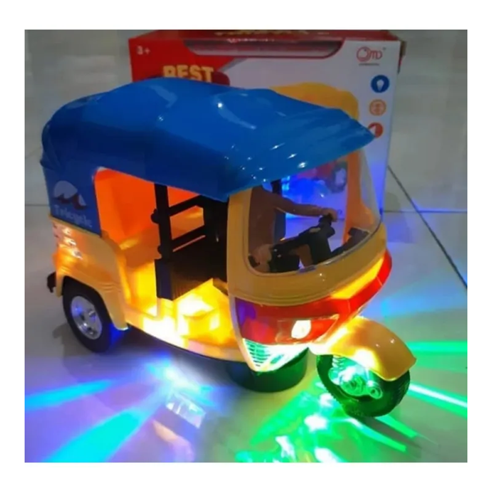 Electric Tricycle Toy With Light And Music - Multicolor