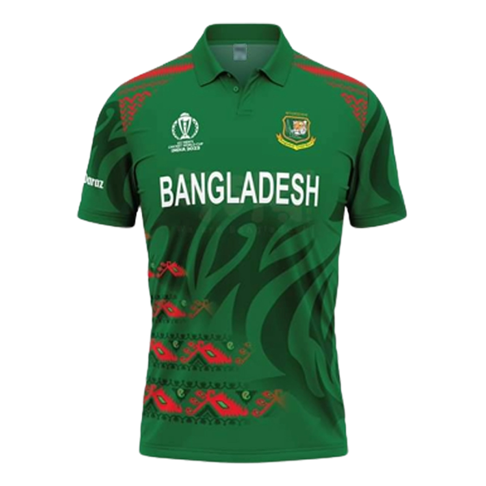 Bangladesh World Cup 2023 Team Jersey - Green and Red - Replica - NJ03