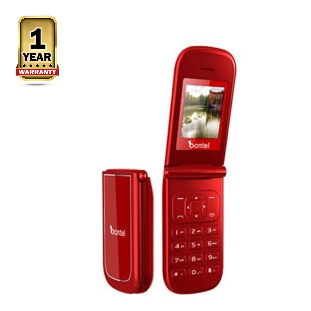 Bontel A225 Stylist Dual Sim Folding Phone - Red
