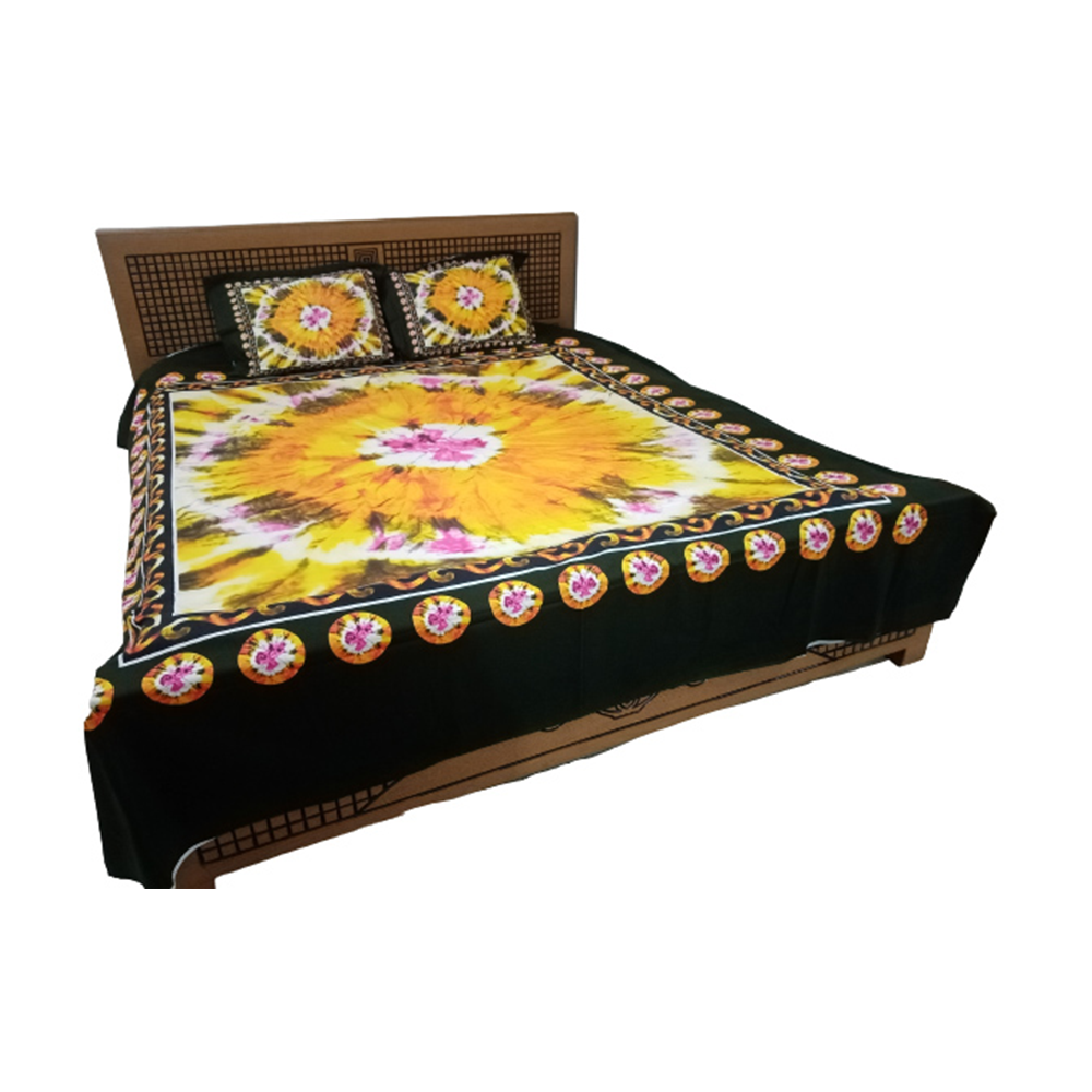 Cotton Panel King Size Bedsheet - Multicolor - ST-316