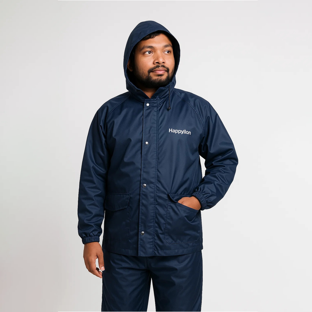 High Quality Rain Coat With Pant - Blue - 5401