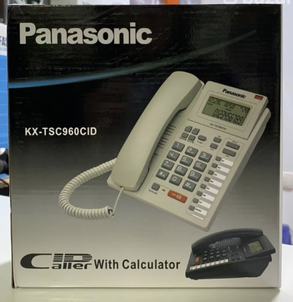 Panasonic KX-TSC960CID Corded Phone with Caller ID & Calculator - White