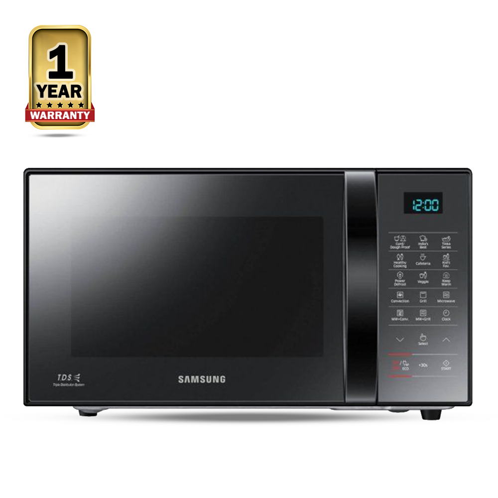 Samsung CE76JD-M/D2 Convection Microwave Oven with Ceramic Enamel Cavity - 21Liter - Black