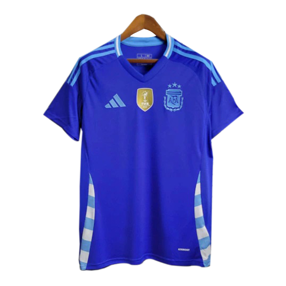 Argentina Copa America Mesh Cotton Short Sleeve Away Jersey 2024 - Blue