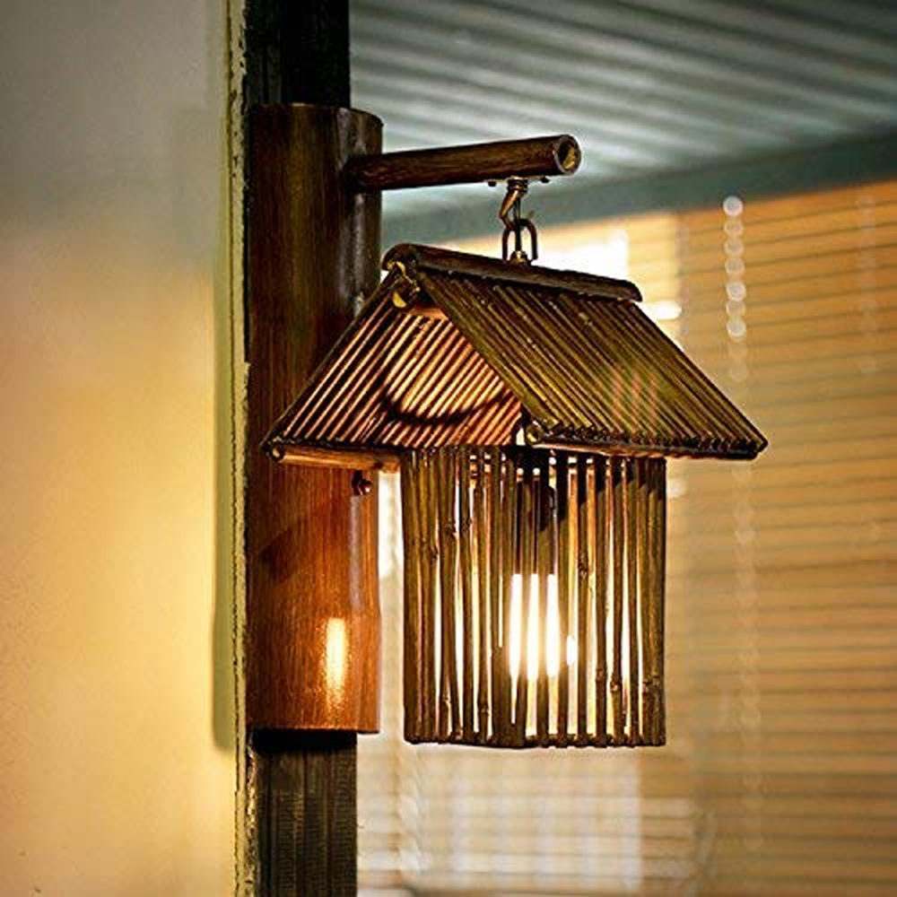 Bamboo Handmade Wall Lamp - Antique 