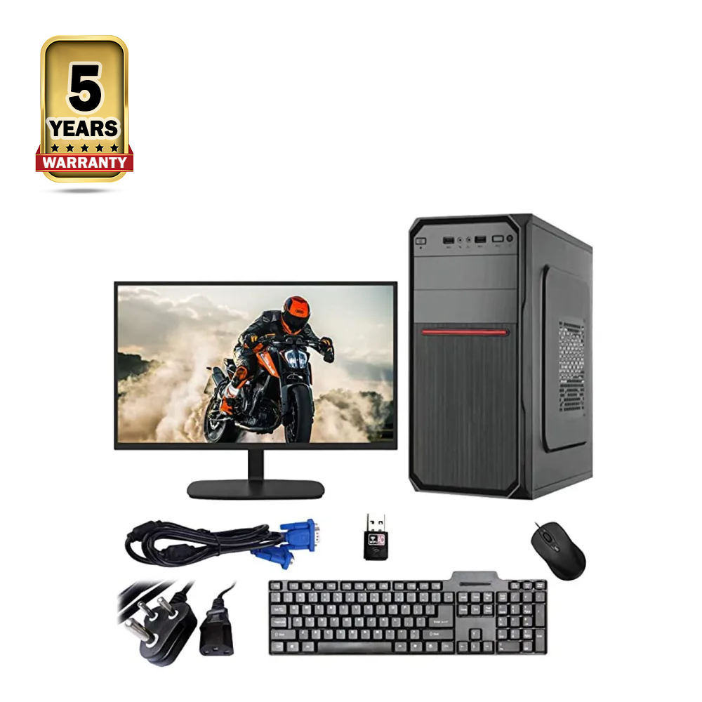 Intel Core i5 6th Generation - 8GB Ram - 120GB SSD - HDD 500GB - 19 Inch HD Monitor - Full Desktop Computer - Black