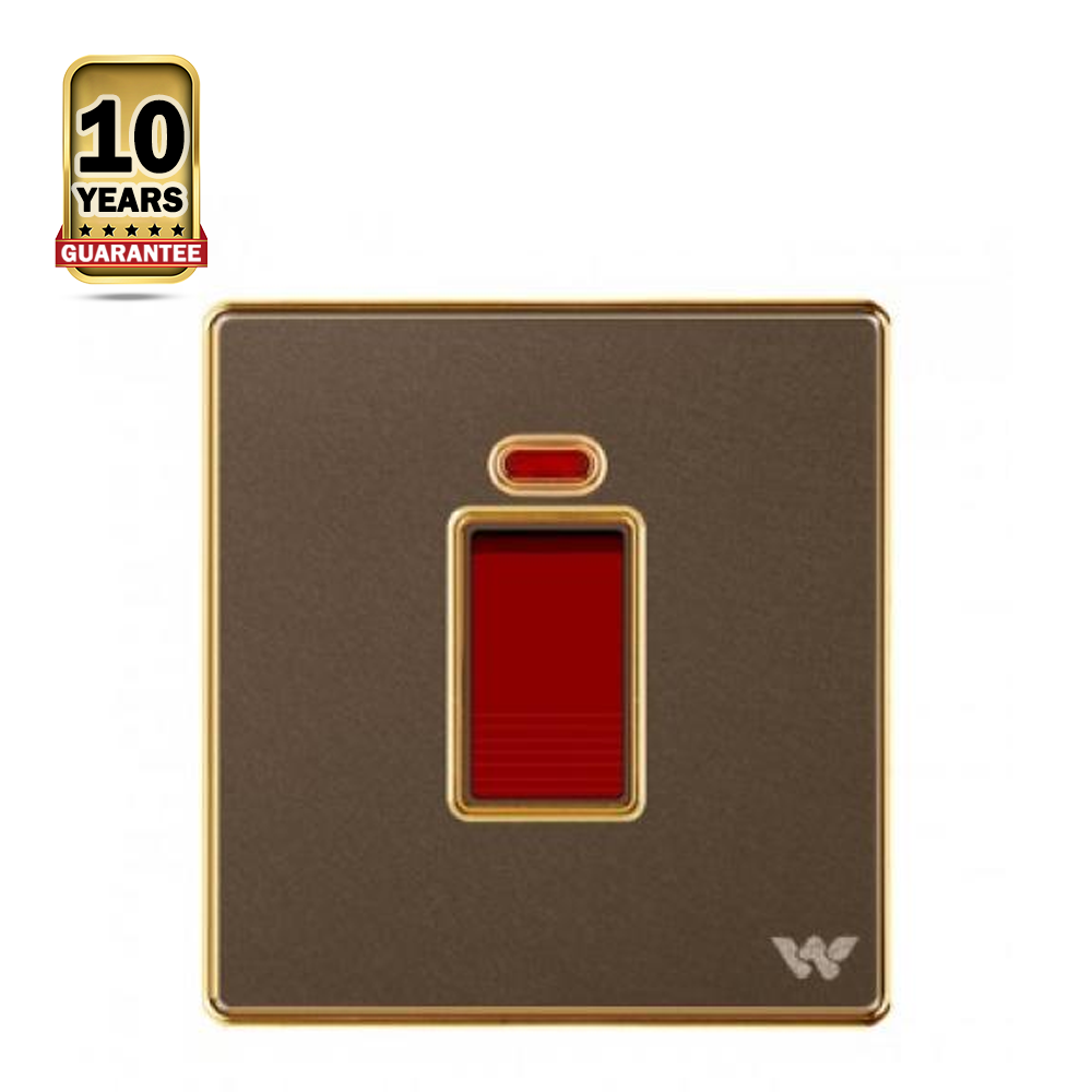 Walton Premio WPDPS45 DP Switch - 45A - Dark Brown and Red