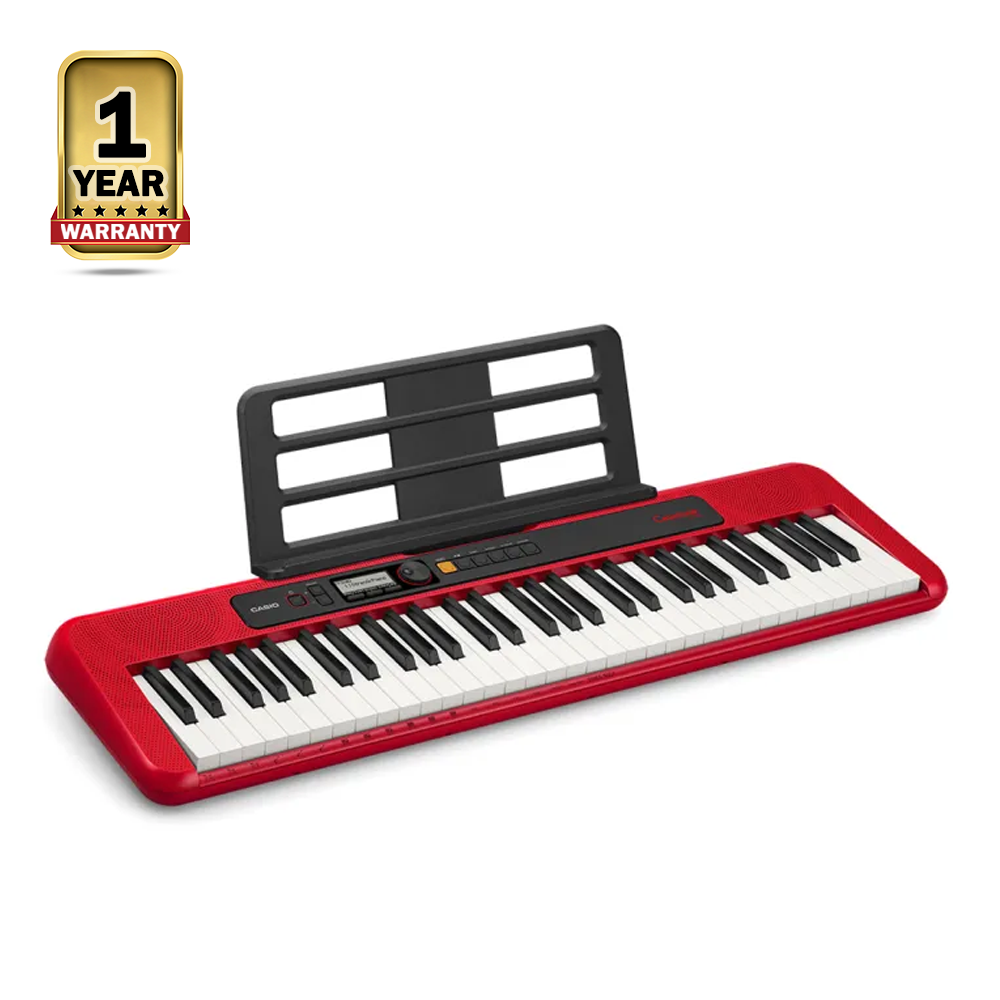 Casio CT-S200RD Portable Musical Keyboard Piano - Red and White