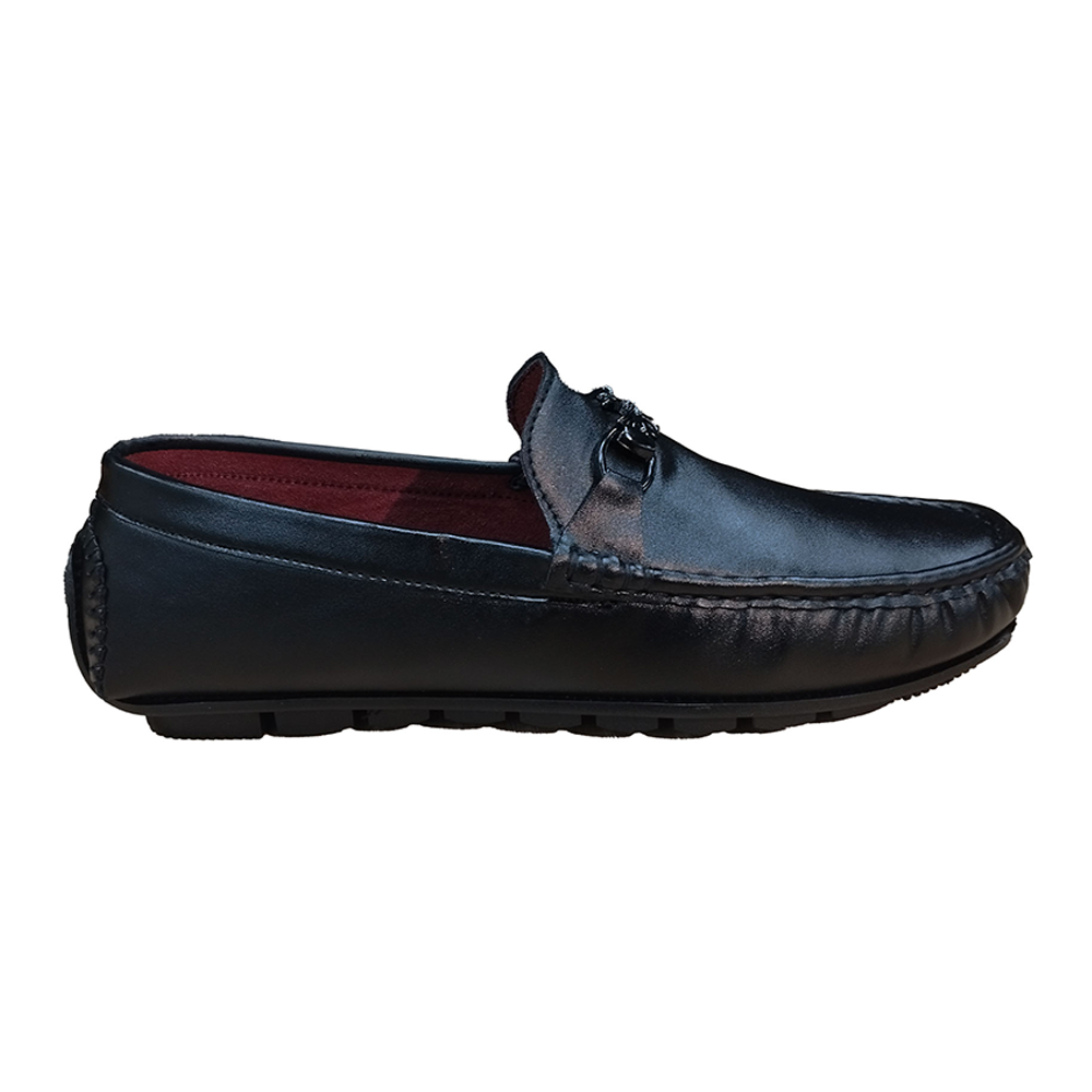 PU Leather Trendy Loafer Shoes For Men - Black - L1