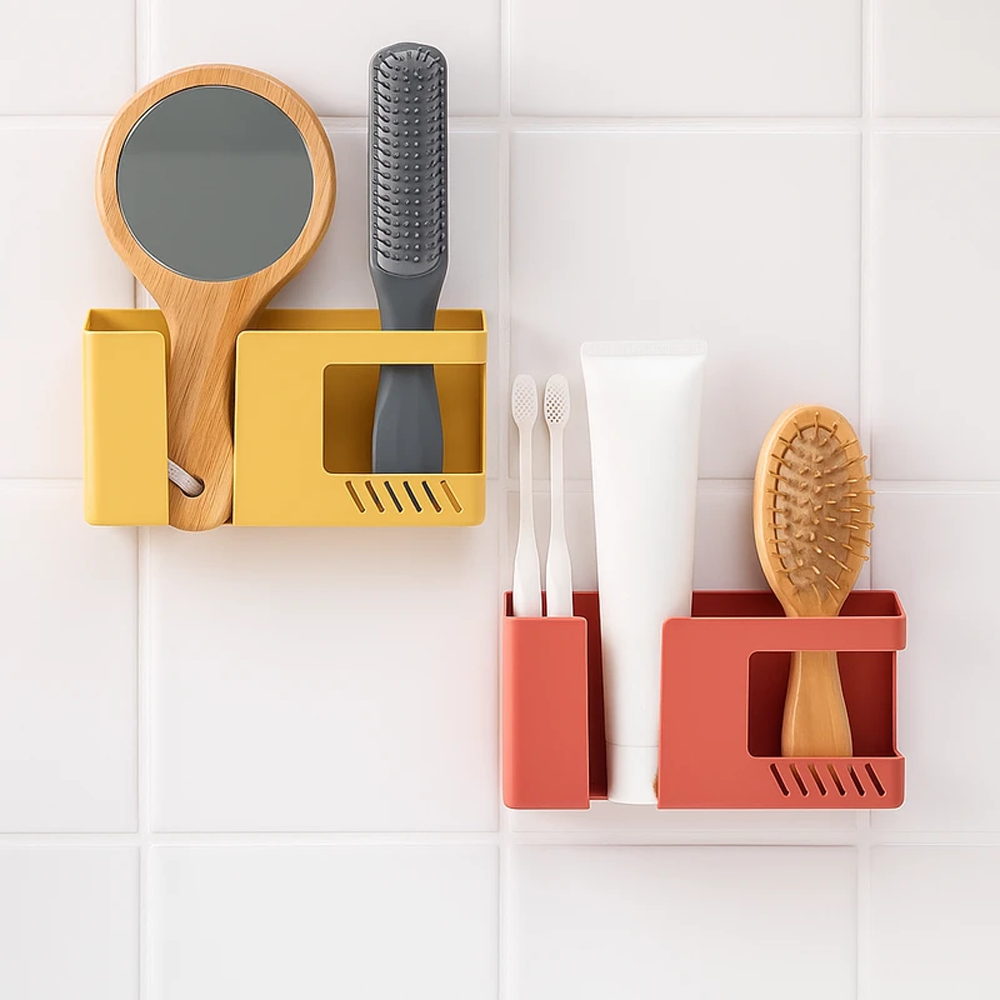 Wall Mounted Double Layer Phone Holder - Multicolour