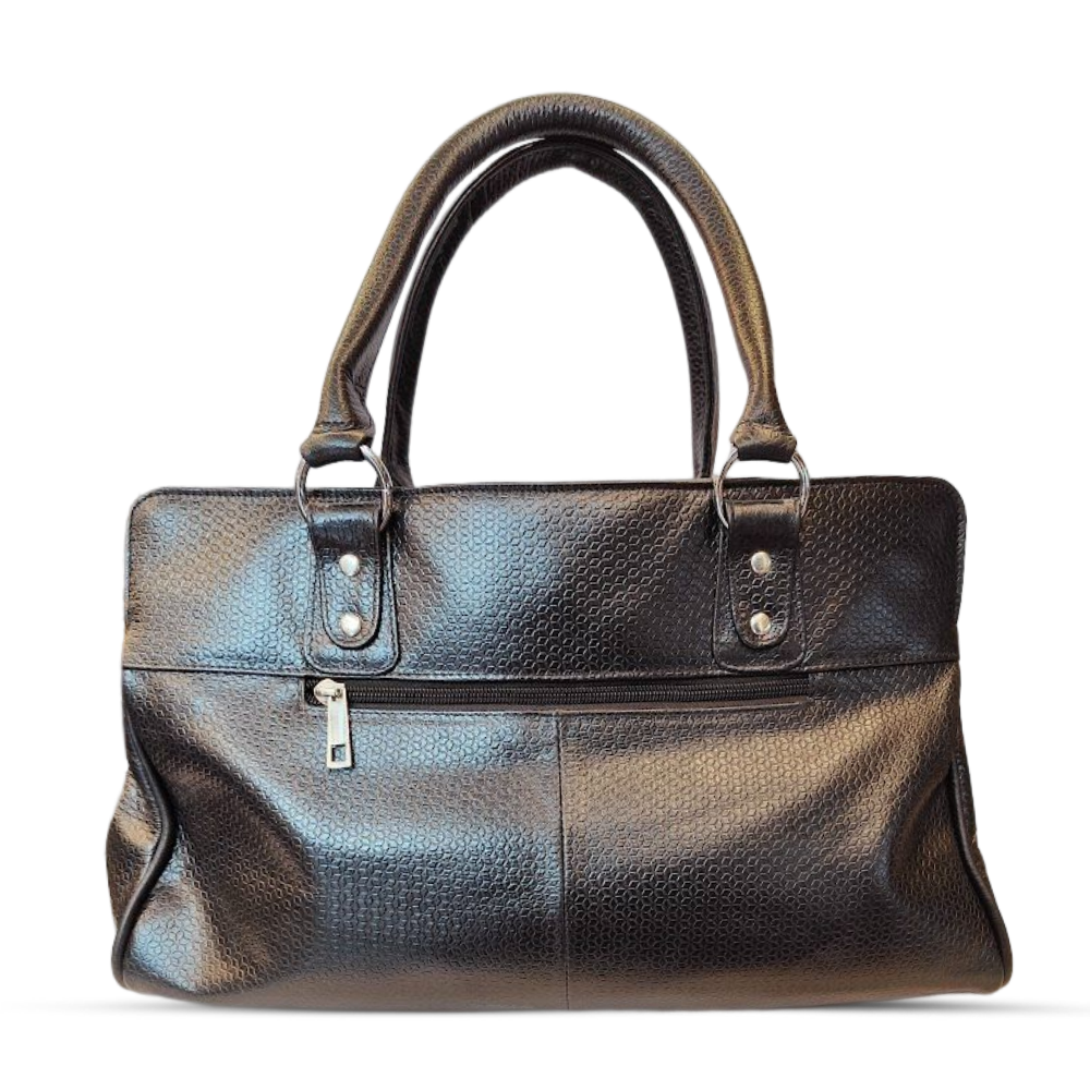 Reno Leather Hand Bag For Women - Black - 107