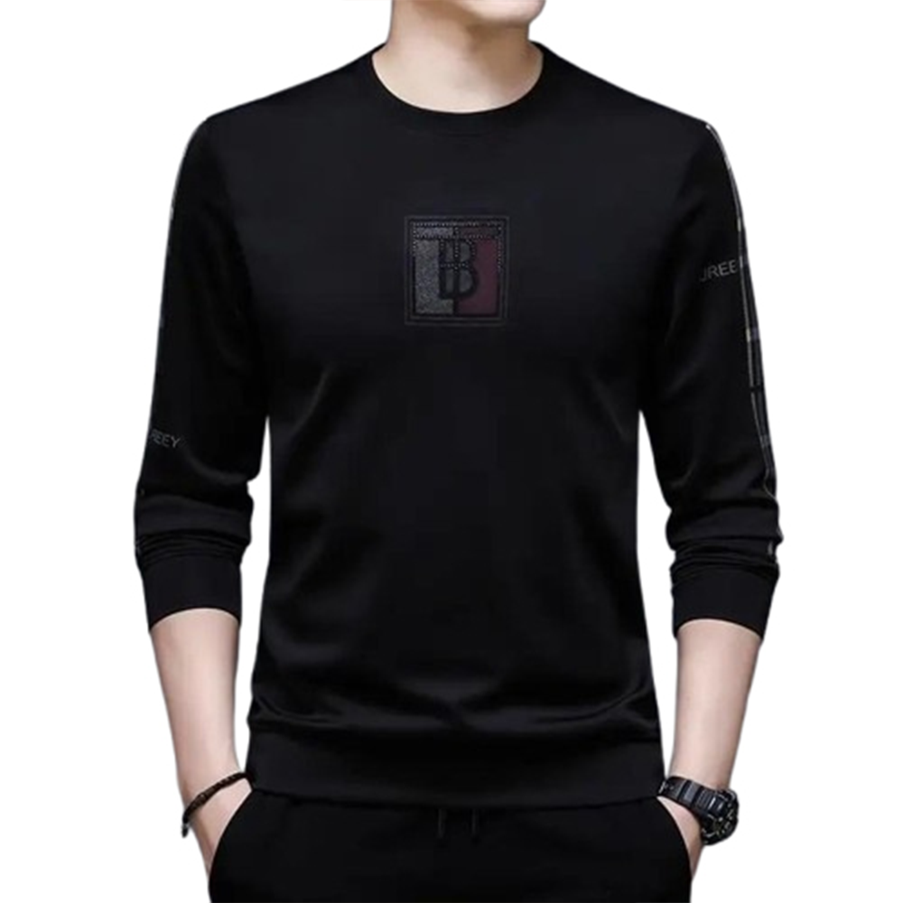 PP Jersey Full Sleeve Winter T-Shirt for Men - Black - PF-42