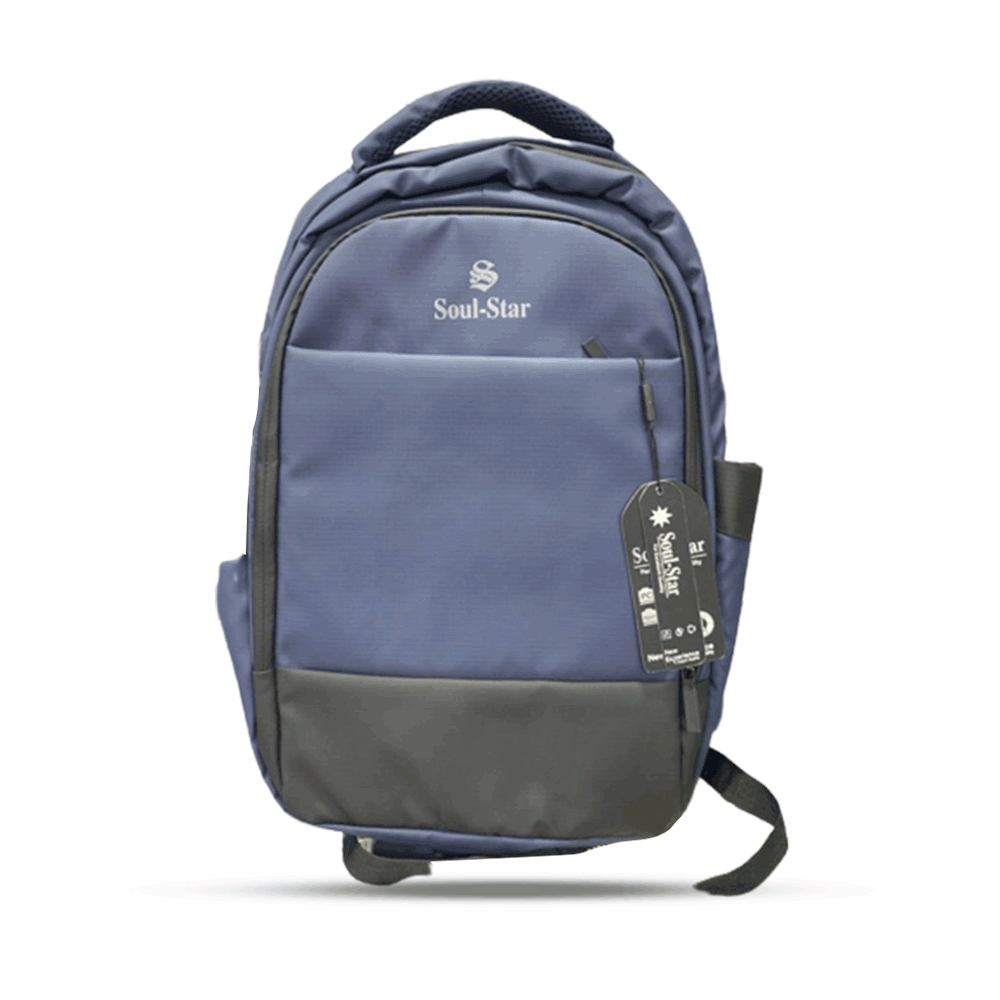 China Fabrics Laptop Backpack - Blue and Black