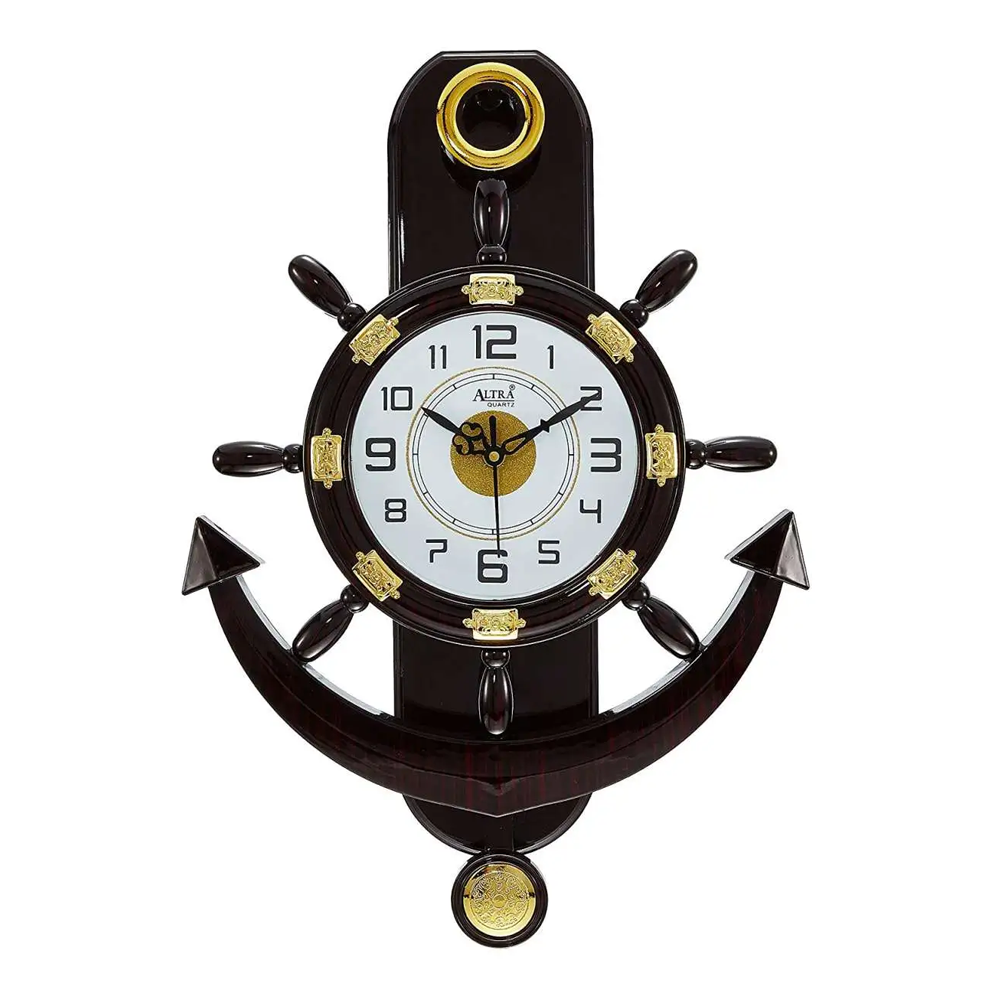 Altra Plastic Pendulum Wall Clock - Black